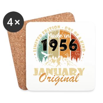 1956 Limited Edition January Original - Coasters (set of 4) - white - Front