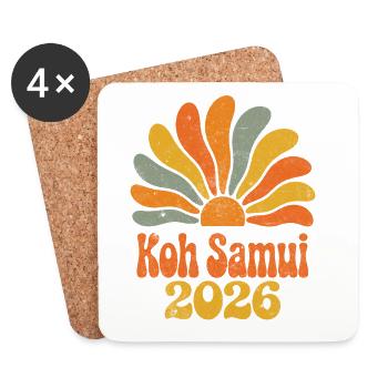 Koh Samui Sonnenaufgang 2026 - Untersetzer (4er-Set) - Weiß - Vorne