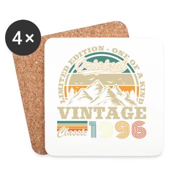 1996 Vintage Retro Birthday Gift - Coasters (set of 4) - white - Front