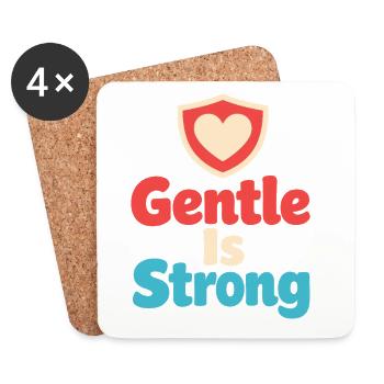 Gentle parenting identity, slow - Coasters (set of 4) - white - Front
