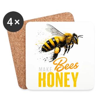 Imker Bees Make Honey Beekeeper Bee Keeper - Untersetzer (4er-Set) - Weiß - Vorne
