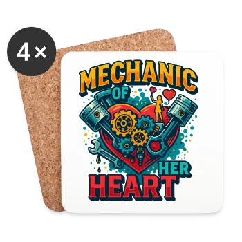 Valentinstag mechaniker herz, schrauber der liebe - Untersetzer (4er-Set) - Weiß - Vorne