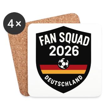 World Champion Fan Squad 2026, Germany Football - Coasters (set of 4) - white - Front
