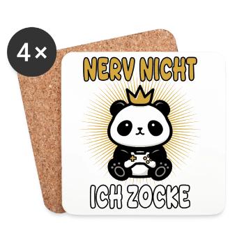 Gamer - Nerv nicht ich zocke - Untersetzer (4er-Set) - Weiß - Vorne