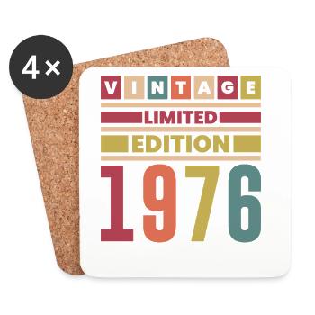 Anniversary 1976 Vintage Limited Edition Retro - Coasters (set of 4) - white - Front