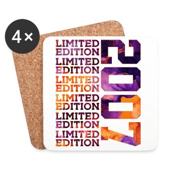 19TH BIRTHDAY LIMITED EDITION 2007 - Coasters (set of 4) - white - Front