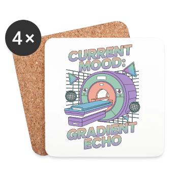 MRI Tech Current Mood Gradient Echo Radiographer - Coasters (set of 4) - white - Front