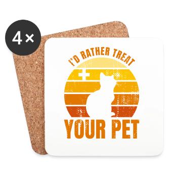 Vet Joke - Coasters (set of 4) - white - Front