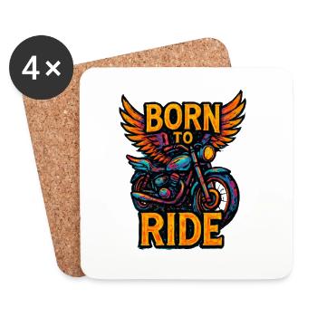 Born to Ride - Motorcycle - Biker - Coasters (set of 4) - white - Front