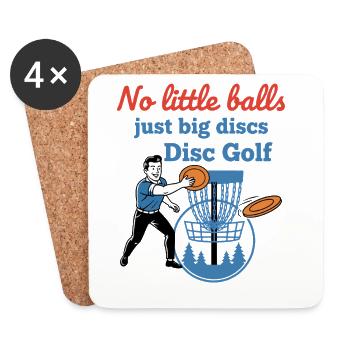 Pas de petites balles, juste de gros disques, disc golf, drôle - Dessous de verre (lot de 4) - blanc - Devant