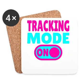 Tracking Mode ON – Abenteuer auf Spurensuche - Untersetzer (4er-Set) - Weiß - Vorne