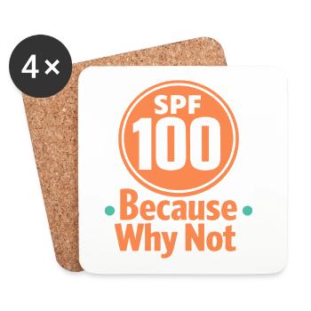 Spf Kultur Identität Hautpflege Humor - Untersetzer (4er-Set) - Weiß - Vorne