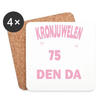 75 Jahre Beziehung Jahrestag Hochzeitstag - Untersetzer (4er-Set) - Weiß - Vorne