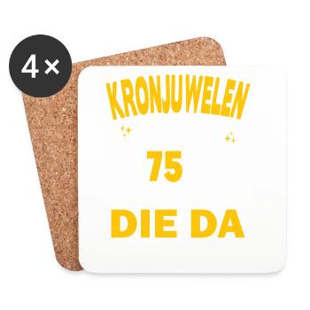 75 Years of Relationship Anniversary Wedding Anniversary - Coasters (set of 4) - white - Front