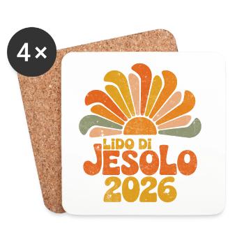 Lido di Jesolo 2026 Sunrise - Coasters (set of 4) - white - Front