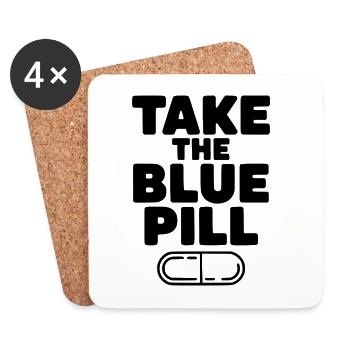Nimm die blaue Pille - Untersetzer (4er-Set) - Weiß - Vorne