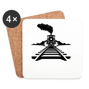 Railway Sketch - Coasters (set of 4) - white - Front