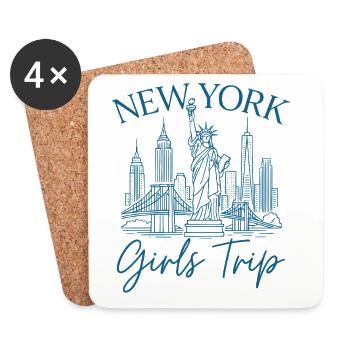 New York Girls Trip - Untersetzer (4er-Set) - Weiß - Vorne