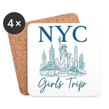 NYC Girls Trip - Untersetzer (4er-Set) - Weiß - Vorne