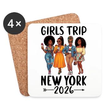 New York Girls Trip 2026 - Untersetzer (4er-Set) - Weiß - Vorne