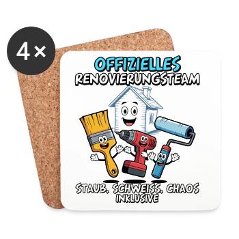 Official Renovation Team Funny DIYer - Coasters (set of 4) - white - Front