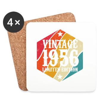 Limited Edition 1956 Geburtstag Geschenk - Untersetzer (4er-Set) - Weiß - Vorne