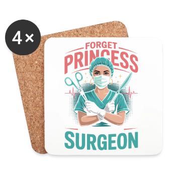 Combative doctor: Not a princess - Coasters (set of 4) - white - Front