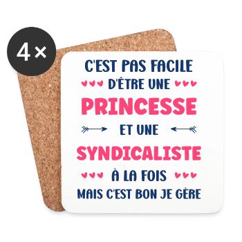 trade unionist - Coasters (set of 4) - white - Front