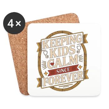 Pediatric Nurse Keeping Kids Calm Since Kids Nurse - Untersetzer (4er-Set) - Weiß - Vorne