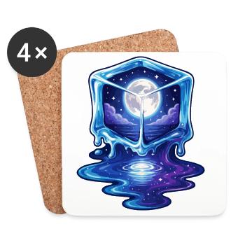 Kosmische Eiswürfel-Galaxie - Untersetzer (4er-Set) - Weiß - Vorne