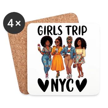 Voyage des filles à New York - Dessous de verre (lot de 4) - blanc - Devant