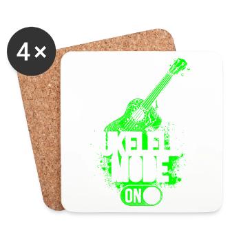 Hawaiian Ukulele Uke Ukulele Mode - Untersetzer (4er-Set) - Weiß - Vorne