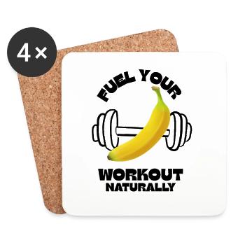 Fuel Your Workout Naturally - Coasters (set of 4) - white - Front