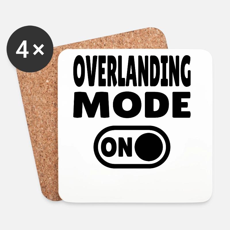 Overlanding Mode ON – Schalter auf Abenteuer - Untersetzer (4er-Set) - Weiß