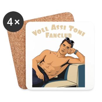 Le fanclub de Toni - Dessous de verre (lot de 4) - blanc - Devant