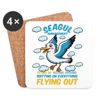 Seagull Management of Competent Colleagues - Coasters (set of 4) - white - Front