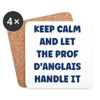 Keep Calm English Teacher - Coasters (set of 4) - white - Front