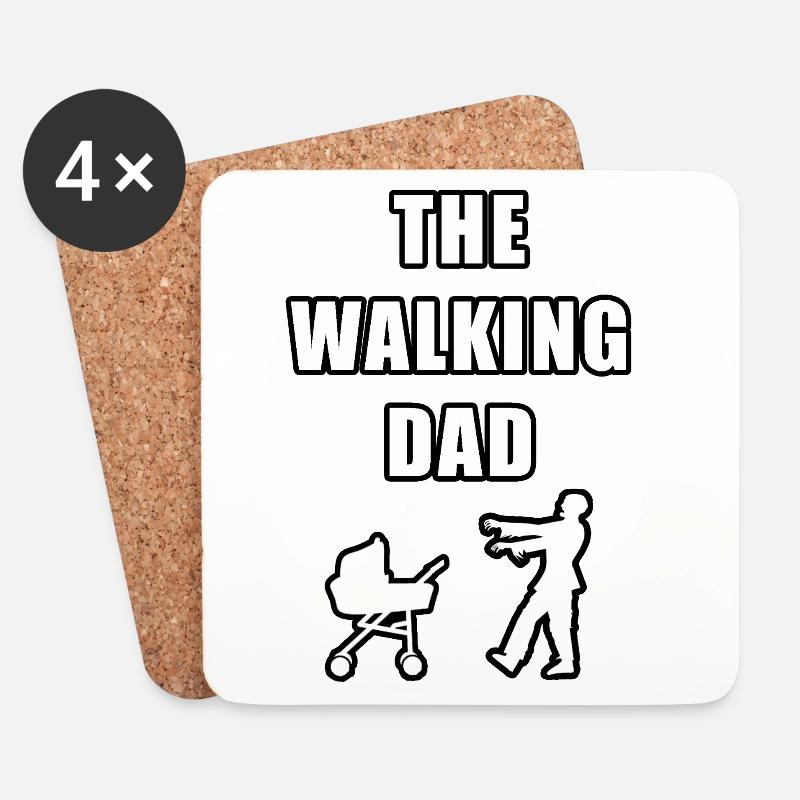 THE WALKING DAD DADDY SUPERDAD I LOVE DAD VATERTAG - Untersetzer (4er-Set) - Weiß