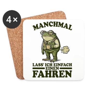 Funny Saying, Meme, Frog, Fart, Fart, Sarcasm - Coasters (set of 4) - white - Front