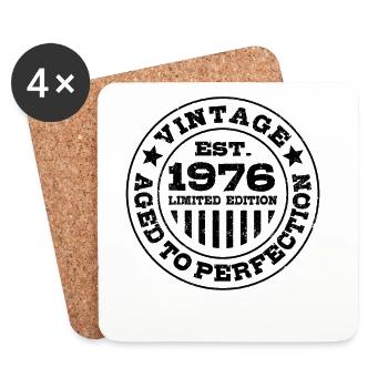 Édition limitée cadeau d’anniversaire 1976 - Dessous de verre (lot de 4) - blanc - Devant