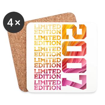 LIMITED EDITION 2007 19 YEARS 19TH BIRTHDAY - Coasters (set of 4) - white - Front