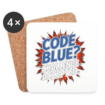 ICU Nurse Code Blue Challenge Trauma Response - Coasters (set of 4) - white - Front