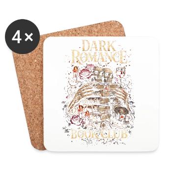 Club de lecture de romance sombre Booktok - Dessous de verre (lot de 4) - blanc - Devant