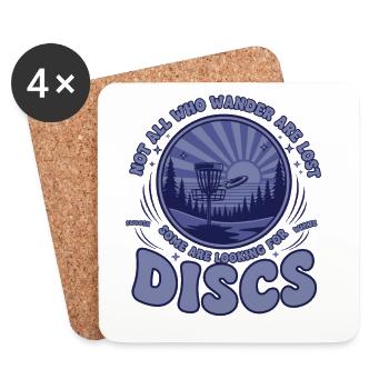 Nicht alle, die umherwandern, sind auf der Suche nach Discgolf verloren - Untersetzer (4er-Set) - Weiß - Vorne