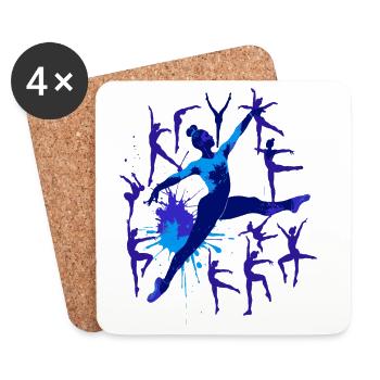 Gymnastics Gymnastics Acrobatics Artistic Gymnastics - Coasters (set of 4) - white - Front