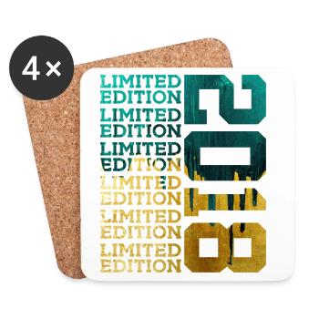 ÉDITION LIMITÉE 2018 8 ANS 8E ANNIVERSAIRE - Dessous de verre (lot de 4) - blanc - Devant