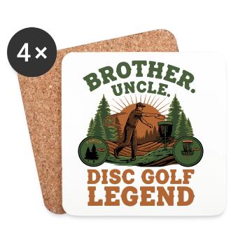 Brother Uncle Disc Golf Legend Scenic - Coasters (set of 4) - white - Front