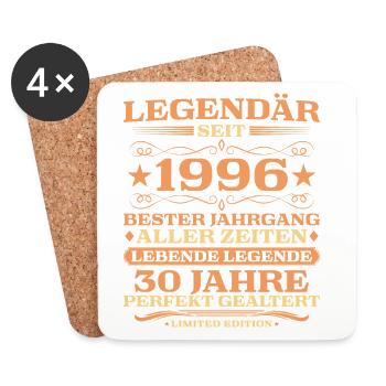 1996 vintage 30 years perfectly aged - Coasters (set of 4) - white - Front