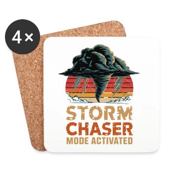  Storm Chaser Mode Activated Tornado Sturmjäger - Untersetzer (4er-Set) - Weiß - Vorne