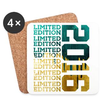 LIMITED EDITION 2016 10 JAHRE 10. GEBURTSTAG - Untersetzer (4er-Set) - Weiß - Vorne